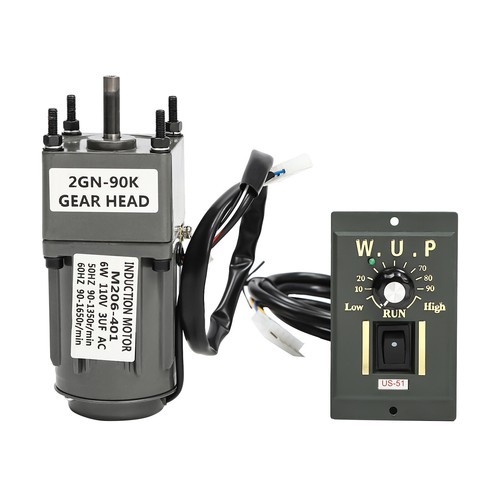 90:1 AC Gear Motor Controller Reduction High Torque Gear Motor Variable Speed