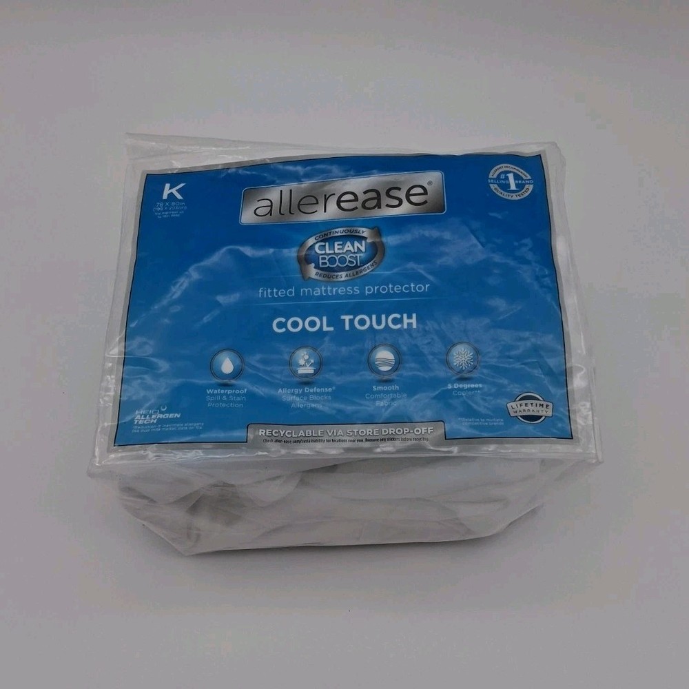 AllerEase Cool Touch Waterproof Cooling Allergy Defense King Mattress Protector