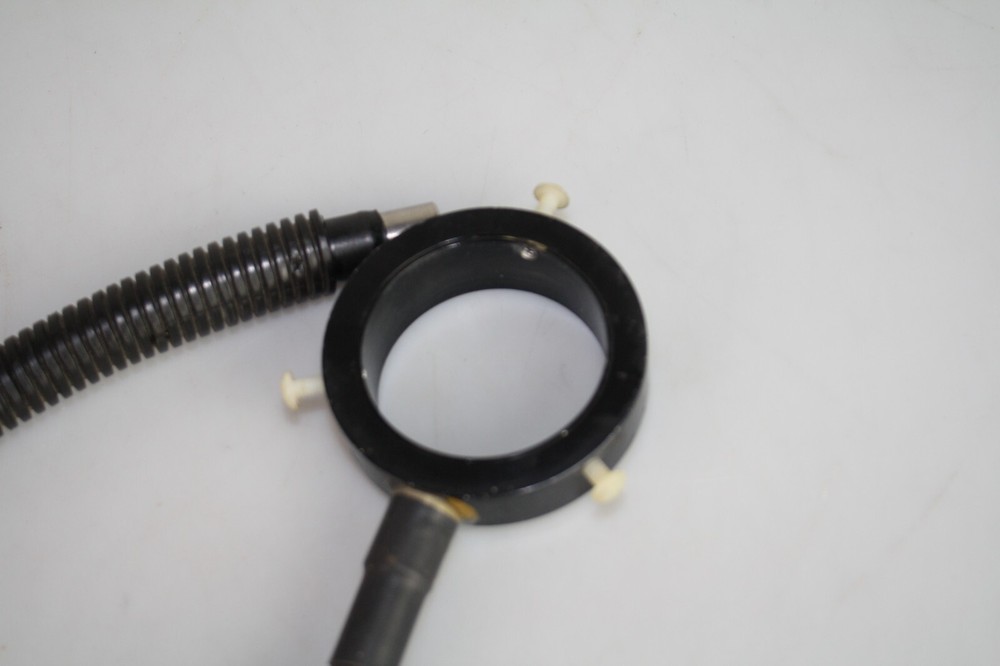 Vintage Microscope Fiber Optic Cable Flexible Light Guide Assembly w/ Ring Light
