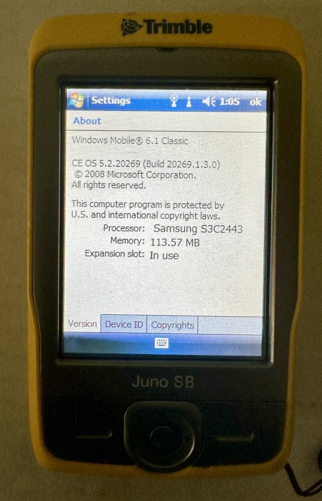 Trimble Juno Series SB Handheld GPS Mobile Mapping GNSS Rugged Data Collector