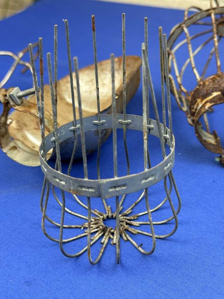 3 Vintage Lightbulb Cages, Each is Different