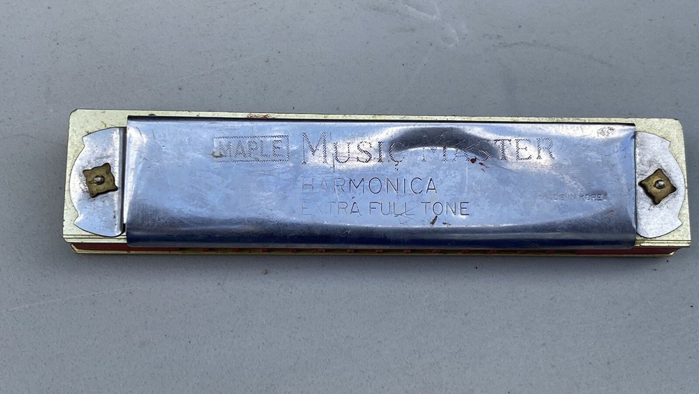 Vintage Maple Music Master Harmonica DENTED