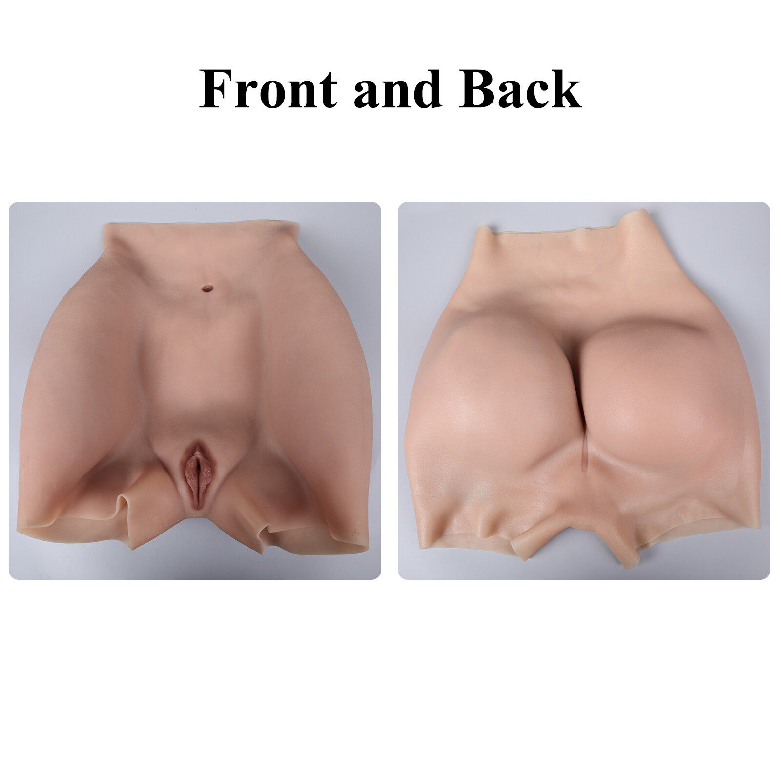 Crossdresser Silicone Panties Fake Vagina Pants Hip Enhancer Shaper Buttock Pads