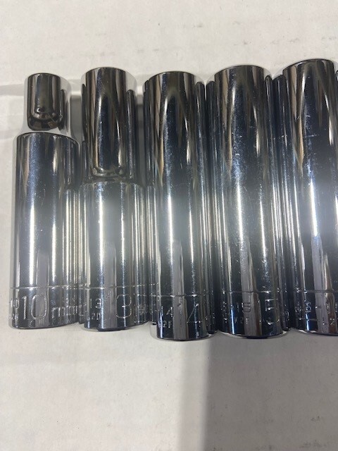 Wright Tool 10 pc 12 Point Deep Metric Socket Set 1/2" Drive - NEW