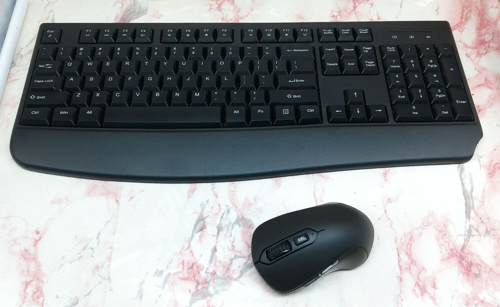 EDJO Wireless Keyboard and Mouse,  2.4G Full-Sized Ergonomic