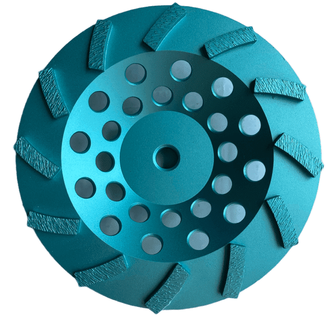 3 Pack 7 Inch Grinding Cup Wheels for Concrete Grinders 12 Segments 5/8" Threads