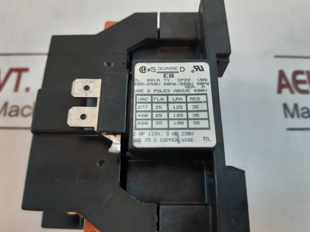 Square d dp22 v09 definite purpose contactor
