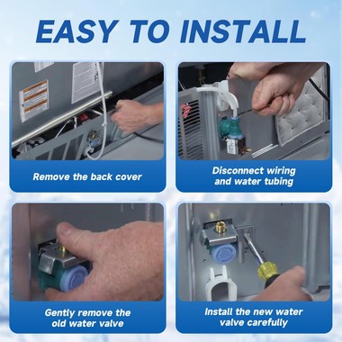 Icemaker Water Valve Compatible with Whirlpool Refrigerator W10498976