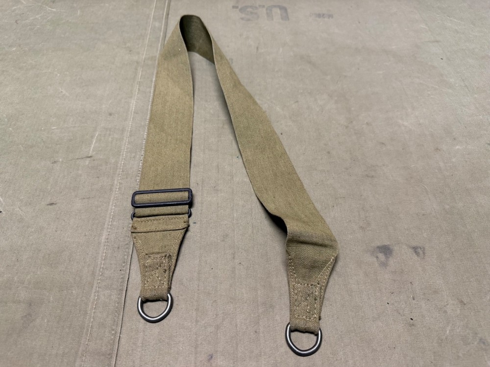 ORIGINAL WWII US ARMY M1936 MUSETTE PARATROOPER JUMP BAG CARRY STRAP-1943