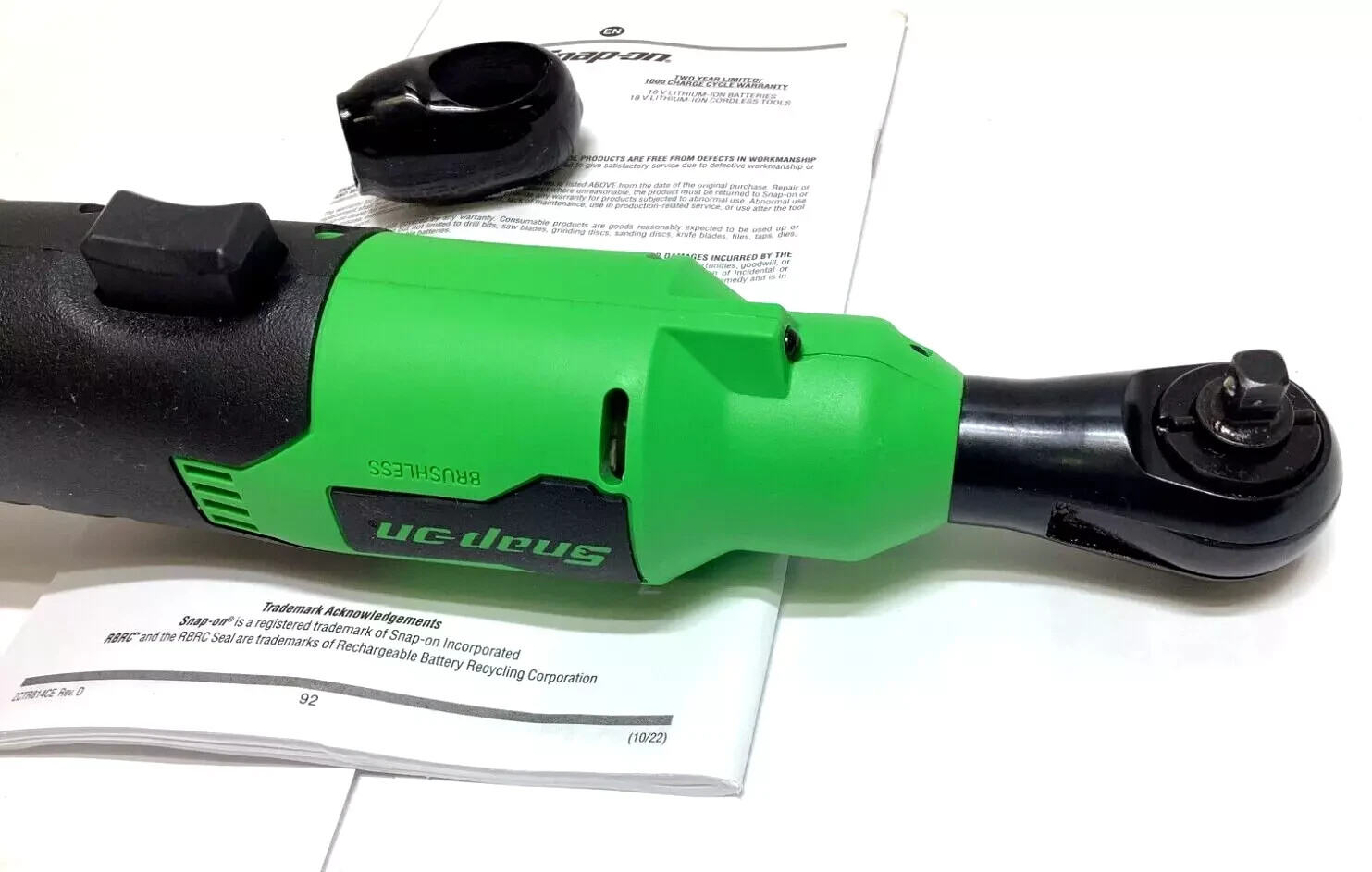 SNAP ON TOOLS Lithium Ion CTR814 GDB 14.4V 1/4" drive Cordless Brushless Ratchet