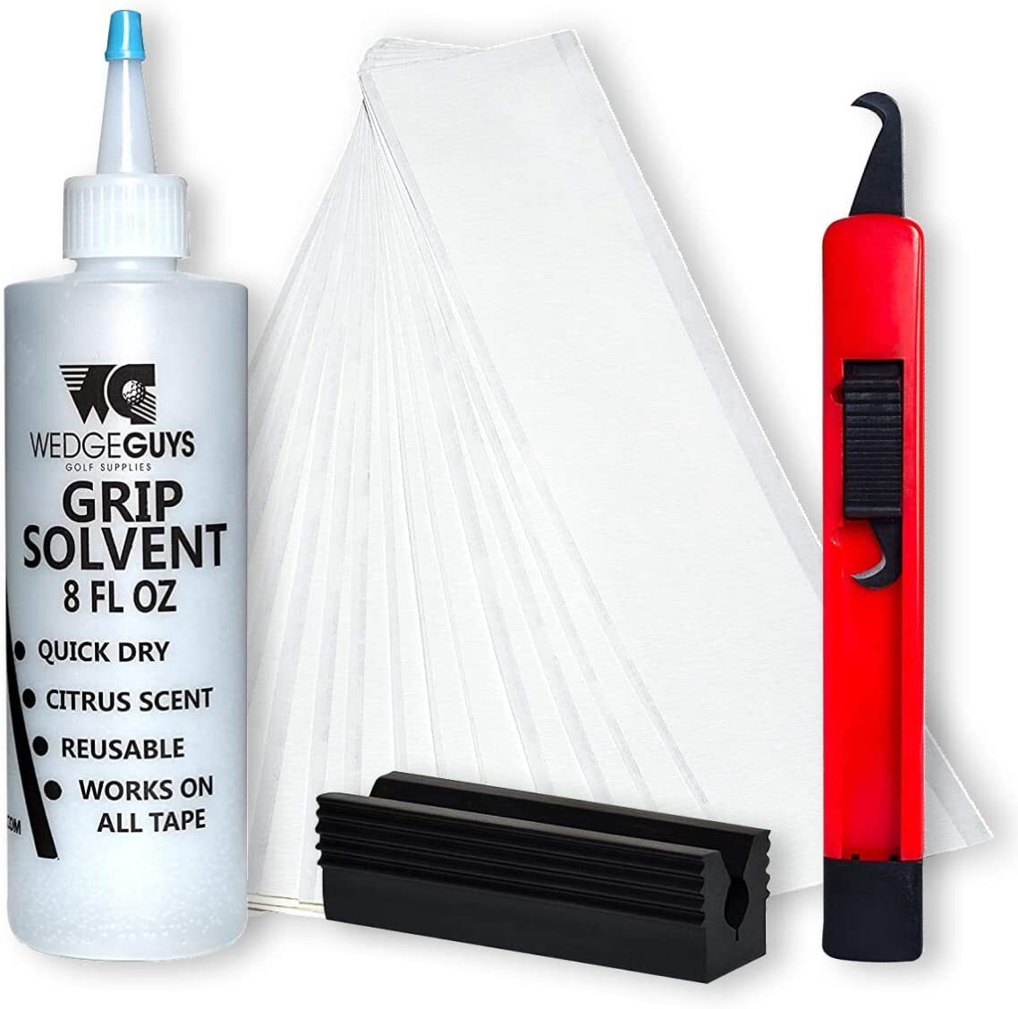 Golf Club Grip Kit - Options Include: Solvent, Grip Tape, Vise Clamp, Hook Blade