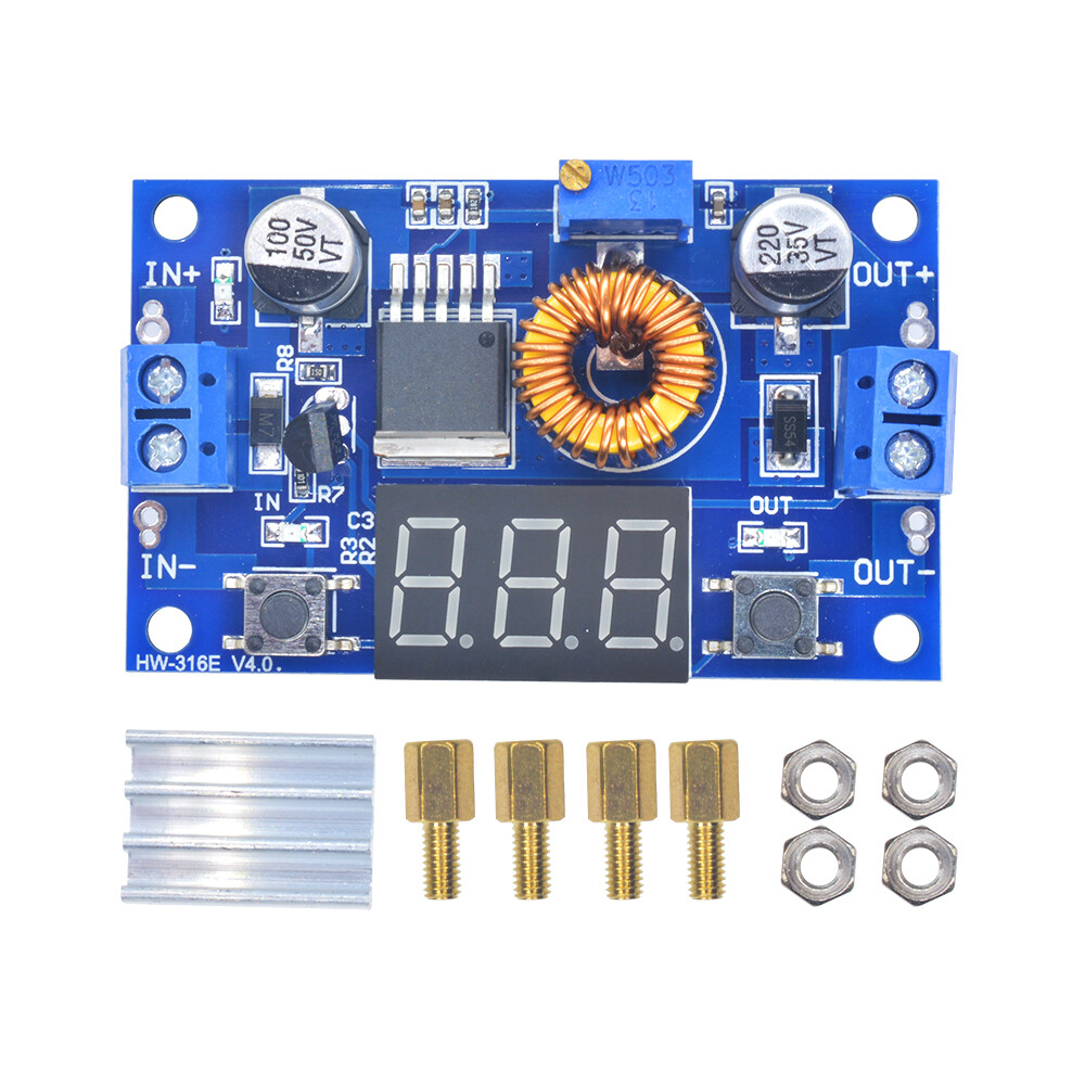 2PCS 5A Adjustable DC Step-down Digital Module LED Driver Buck Conversion Module