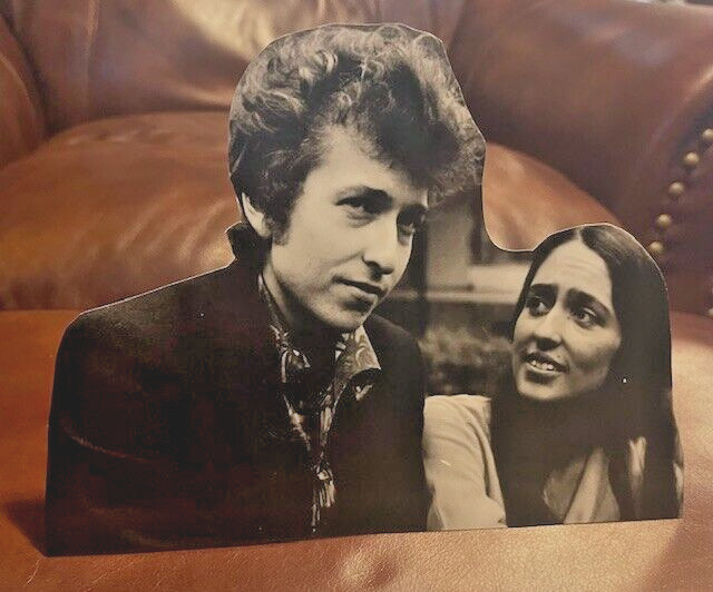 Joan Baez & Bob Dylan Song Writer, Musician Tabletop Display Standee 9" Long