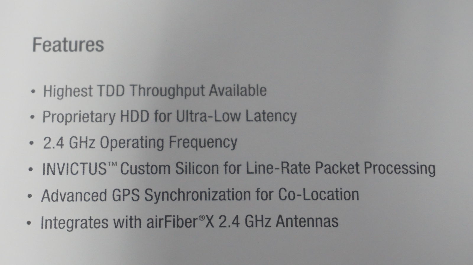 NEW UBIQUITI AF-2X-US AIRFIBER2X CARRIER BACKHAUL 2.4GHZ RADIO AIR FIBER 500MBPS