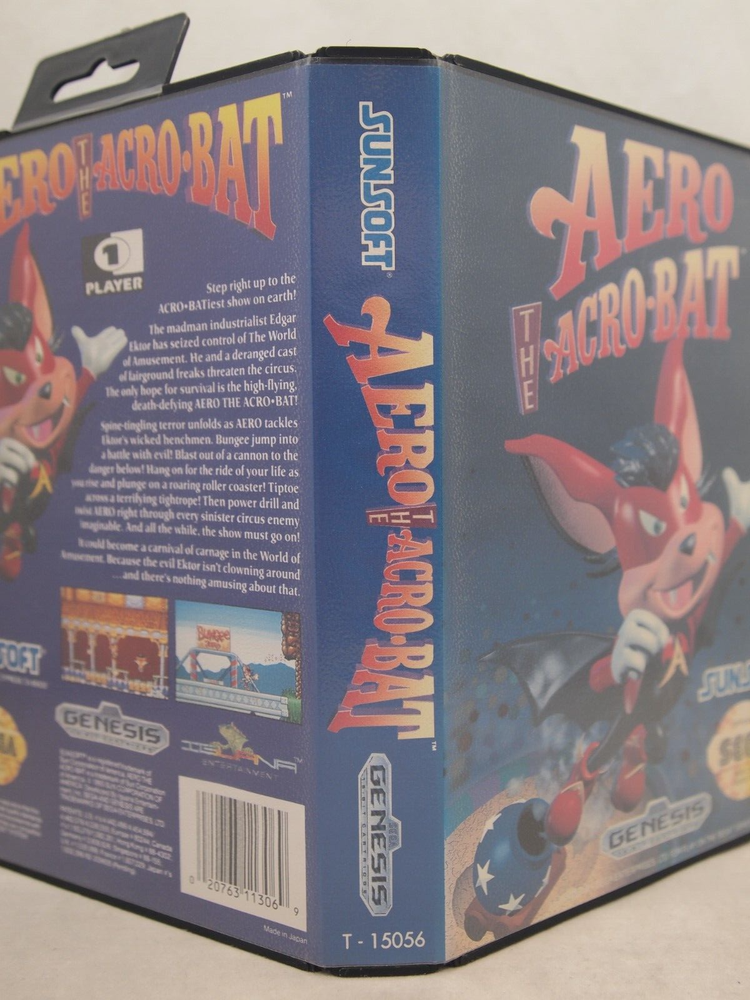 Aero the Acro-Bat Case (Sega GENESIS) Authentic BOX ONLY