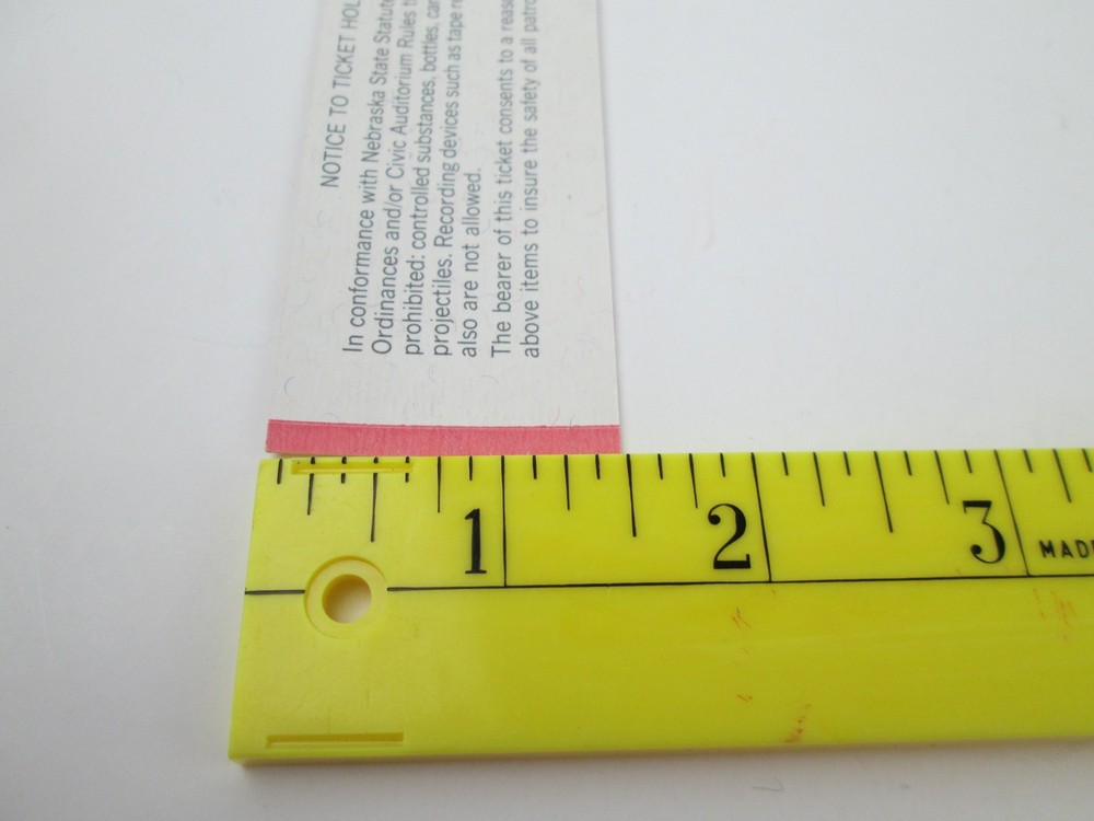 KISS Unused Concert Ticket Omaha NE 5/10/1990 Civic Auditorium Hard Rock