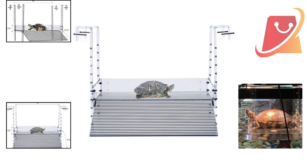 Extra Large Acrylic Turtle Ramp Adjustable Mounting Reptile Basking Platform