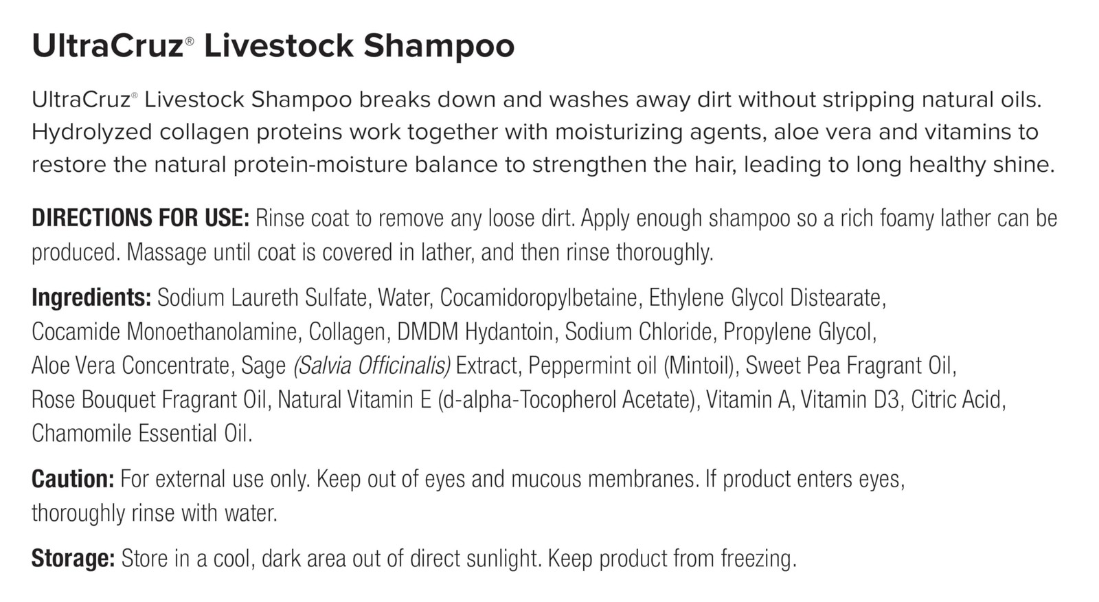 ® Livestock Shampoo, 16 oz