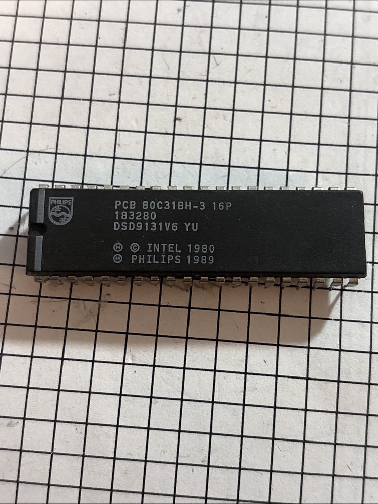 Philips 80C31BH-3 CMOS 8-Bit Microcontroller IC Chip 40-Pin @CPUAA