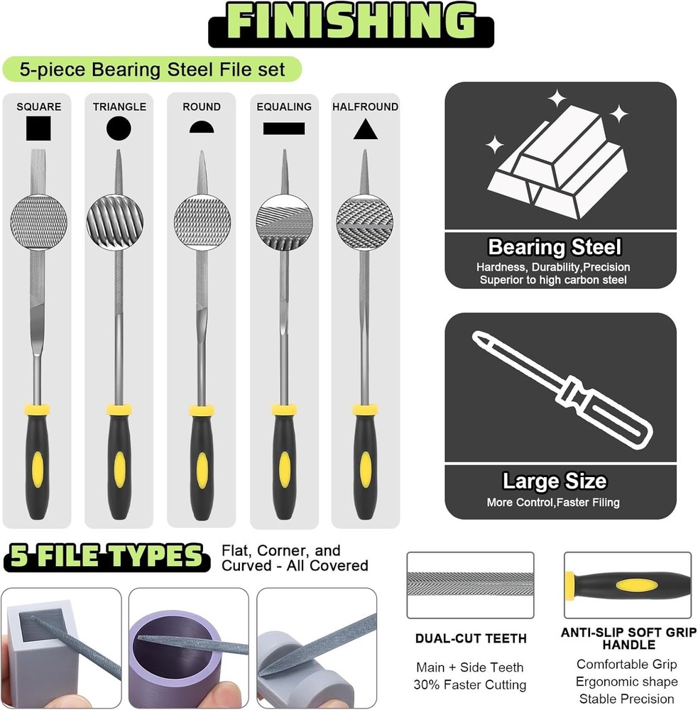 3D Printer Tools Kit 34pcs Accessories Nozzle Cleaner Scraper Files Cutter Br...