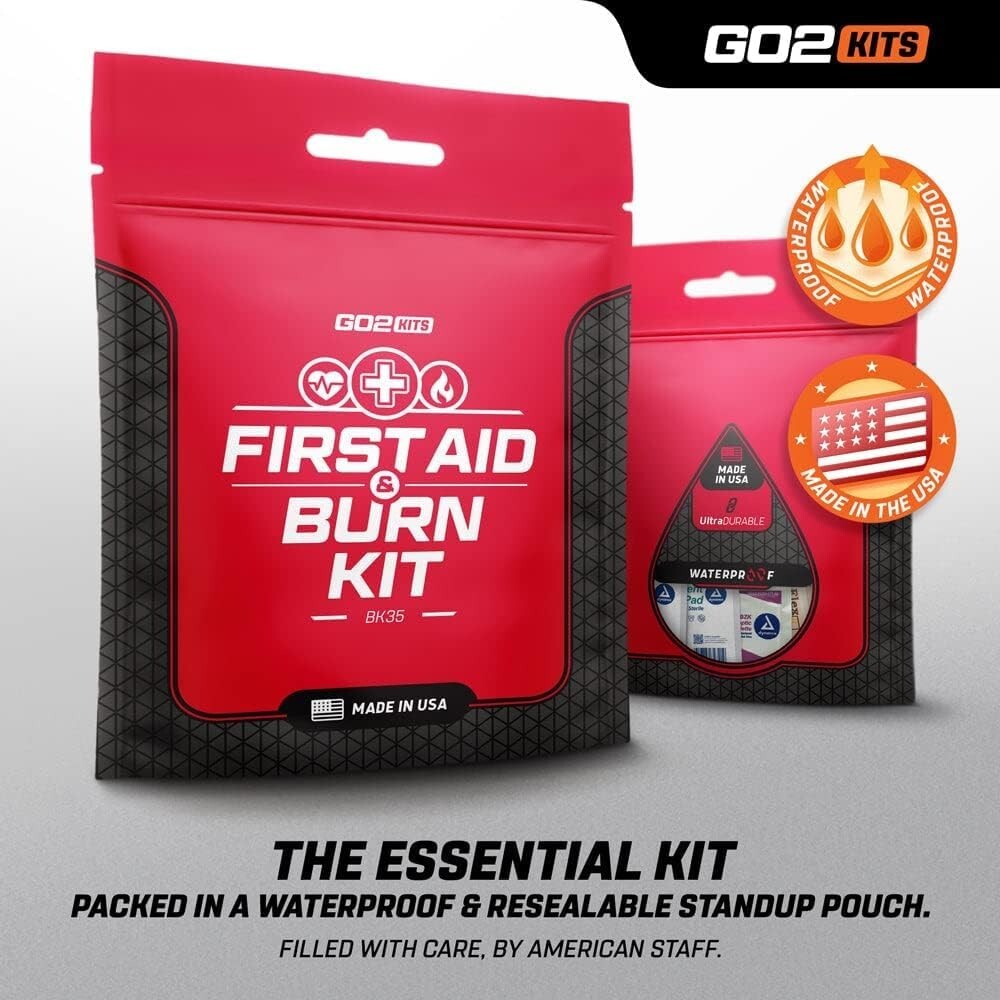 Advanced First Aid & Burn Kit, Comprehensive Kit with 1-Pack