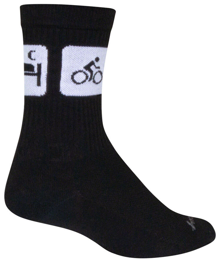SockGuy Crew Repeats Socks - 6 inch, Black, Small/Medium
