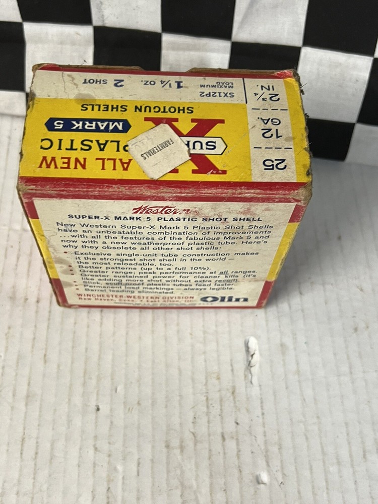 Western Super X Mark 5 12 Gauge 2 Shot Empty Ammo Box