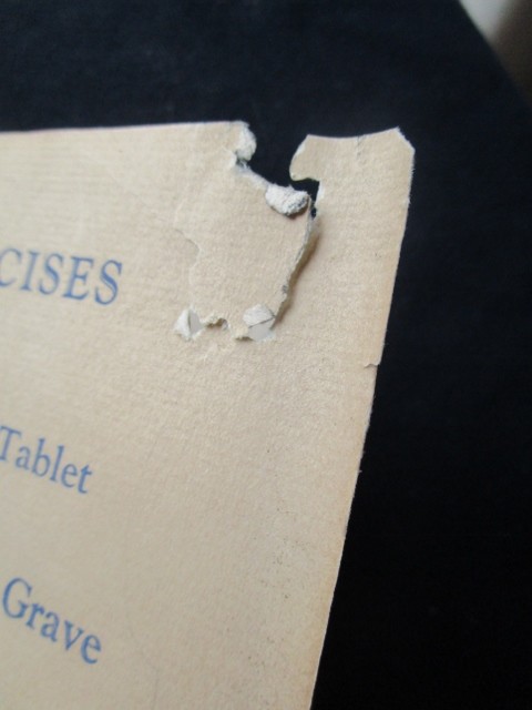 1931 Program EXERCISES UNVEILING TABLET Grave CAPTAIN DANIEL BRAY, Rosemont. NJ