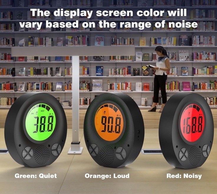 Digital Decibel Meter with DIY Voice Warning Function, Wall Hanging Sound Lev...