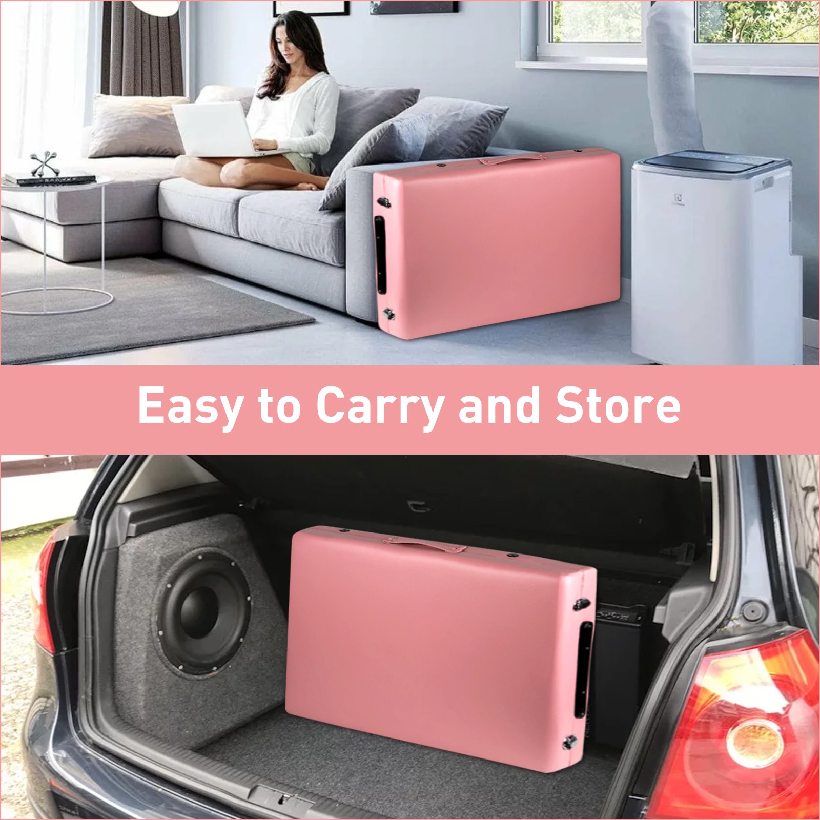 Massage Table Massage Bed 2 Fold Portable Massage Table 84" L x 30" W Spa Bed