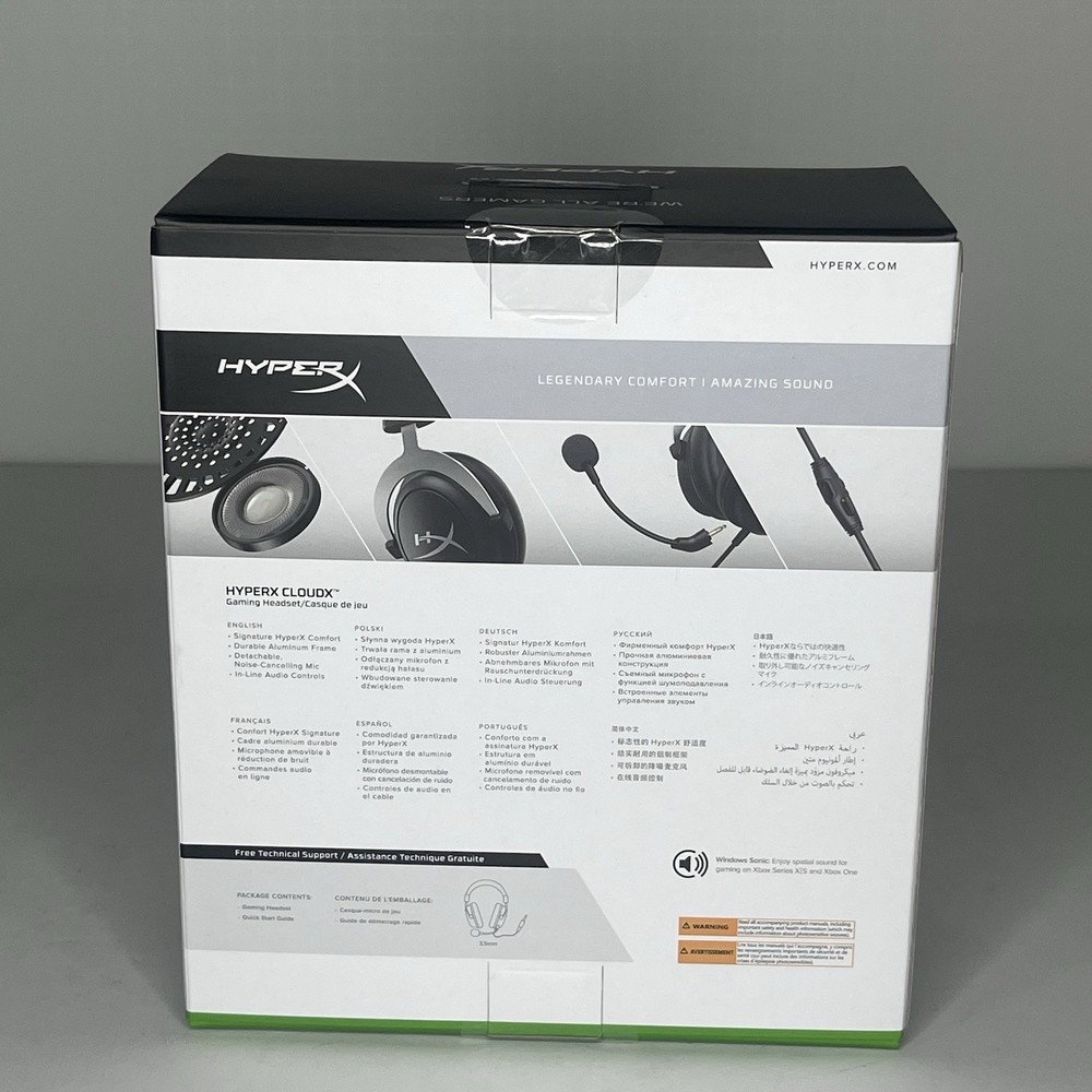 HyperX CloudX - Gaming Headset - Xbox - Black-Silver