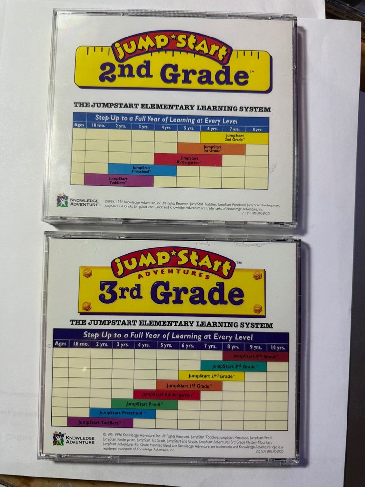 JUMP START: LEARNING SYSTEM 2ND & 3RD GRADE PC CD-ROM 1996, KNOWLEDGE ADVENTURE