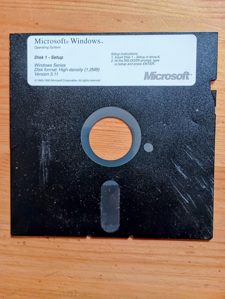 Microsoft MS-DOS 5  5.25" Floppy Disk, Set up Disk 1 only