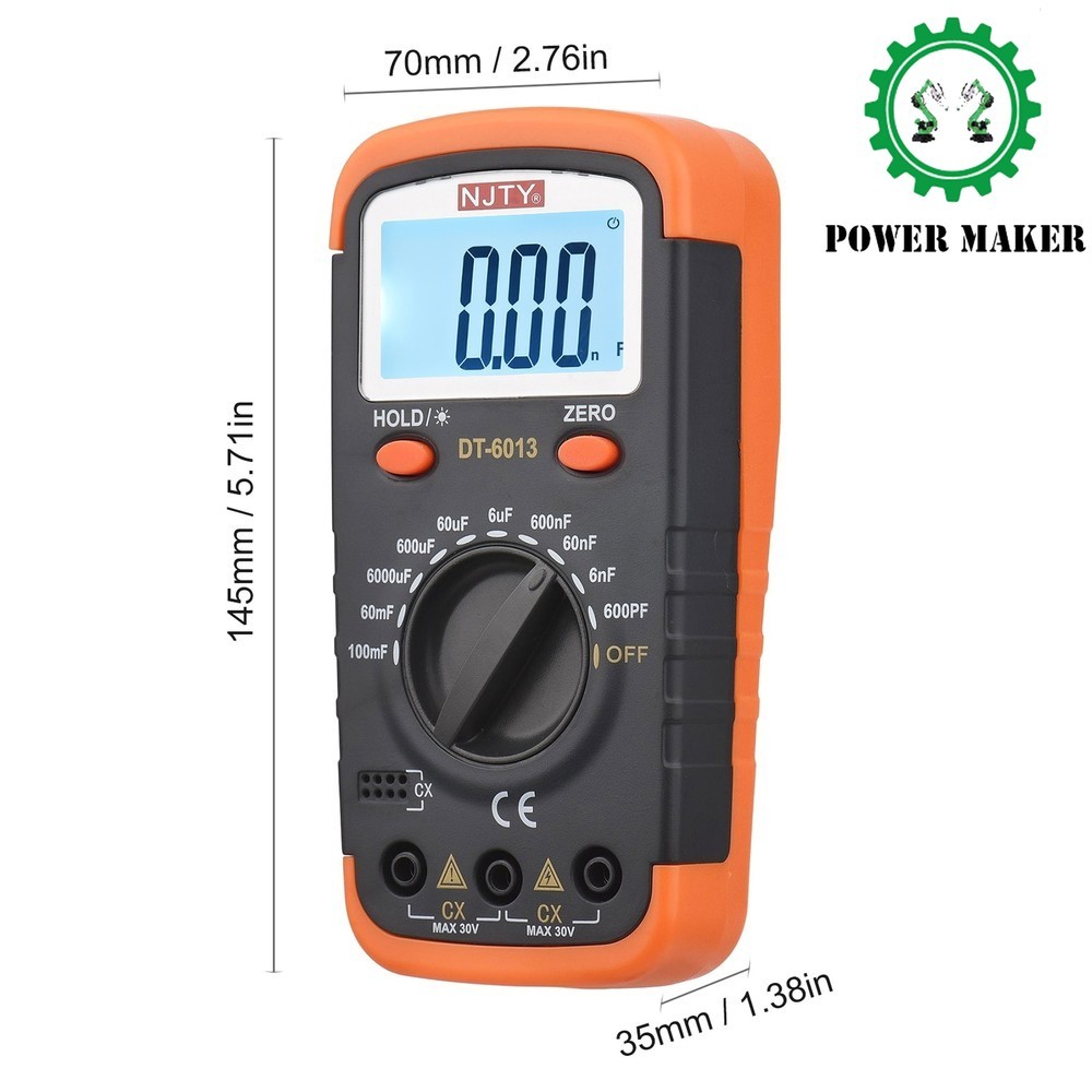 DT6013 Measuring Capacitor Digital Capacitance Meter Capacitance Tester