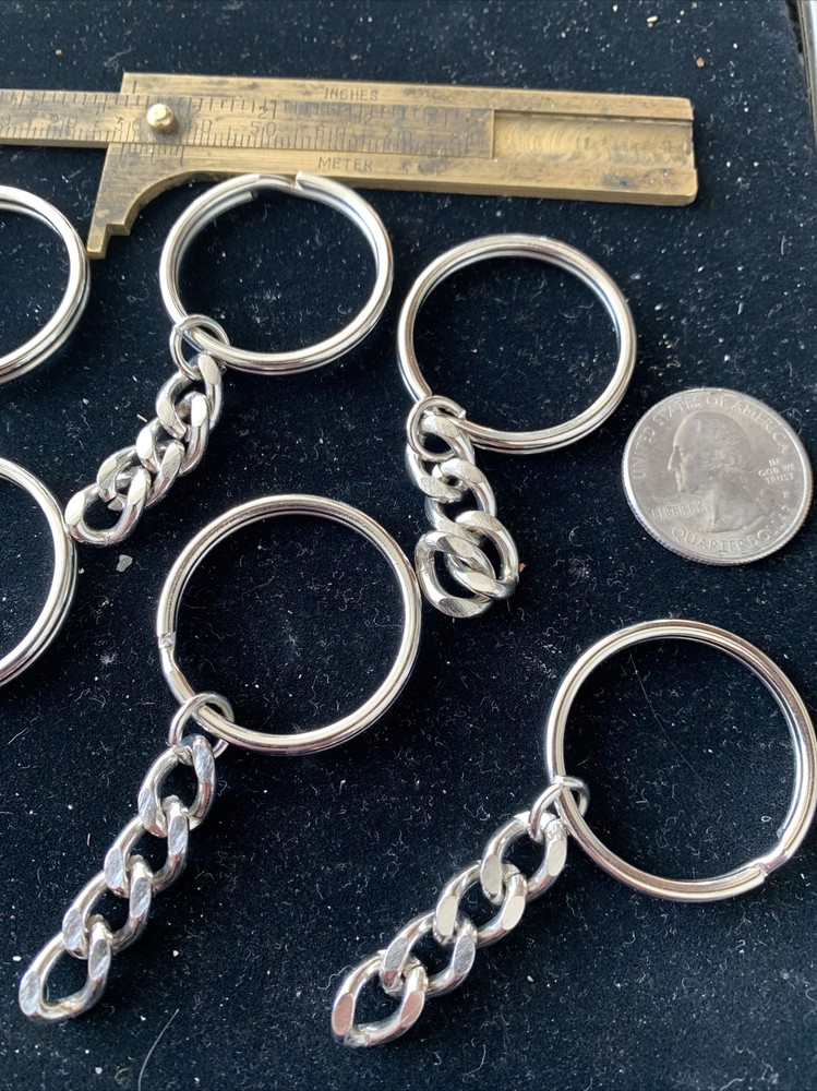 12 Pieces Silver Plated Key Chain Findings