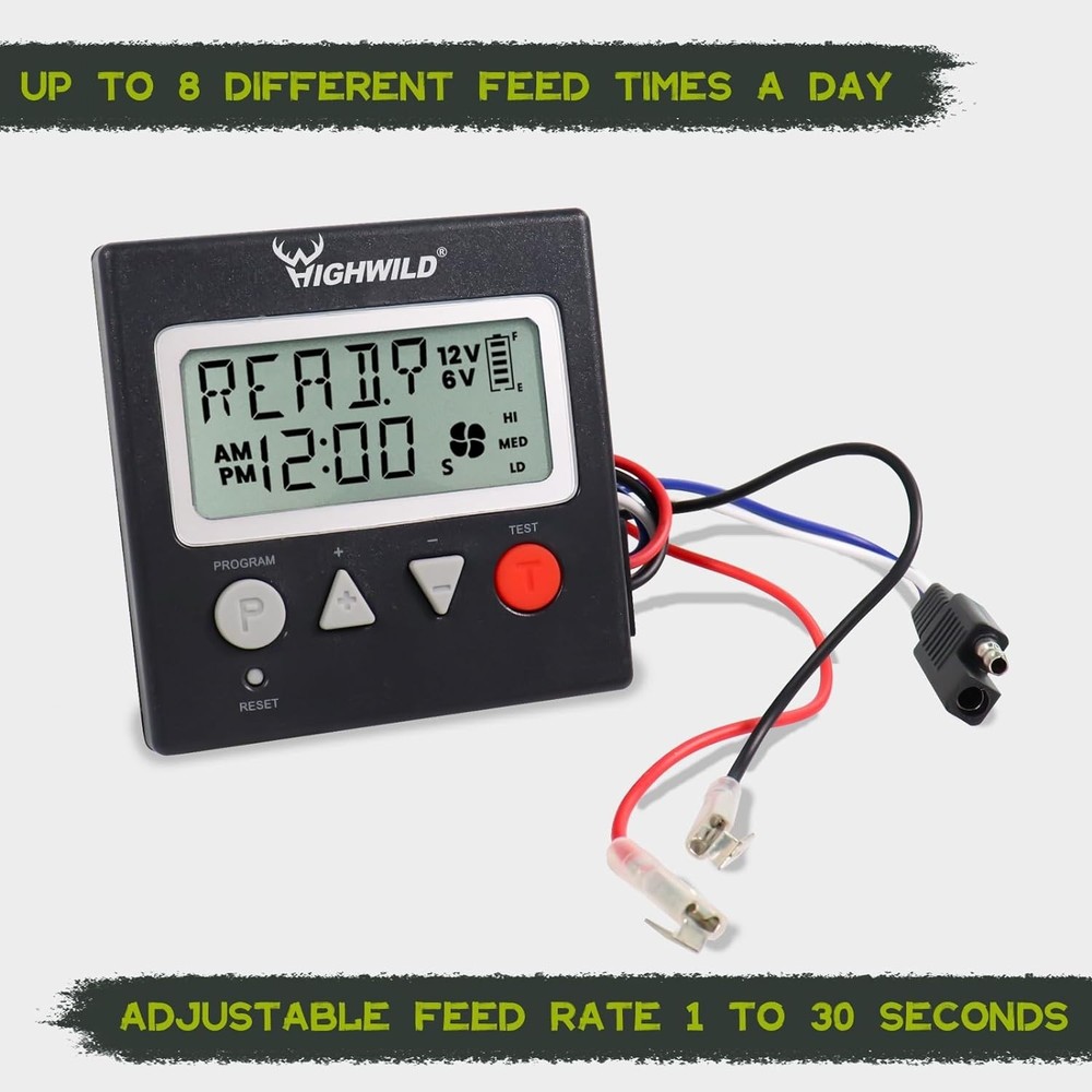 Digital Deer Feeder Timer with Adjustable Schedule & Memory Function