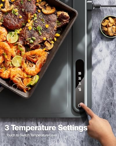 ITRUSOU ELECTRIC WARMING TRAY - FULL SURFACE HEATING - DARK GRAY