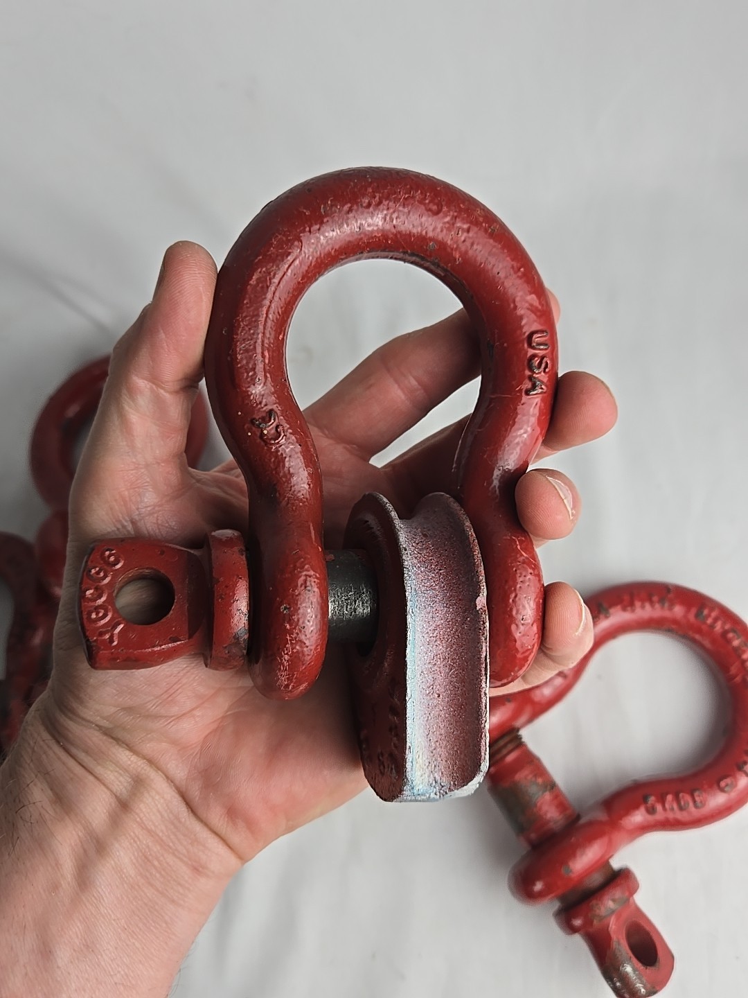 Lot Of 4 Crosby 3/4" 4-3/4 Ton WLL Red Screw Pin Anchor Shackle