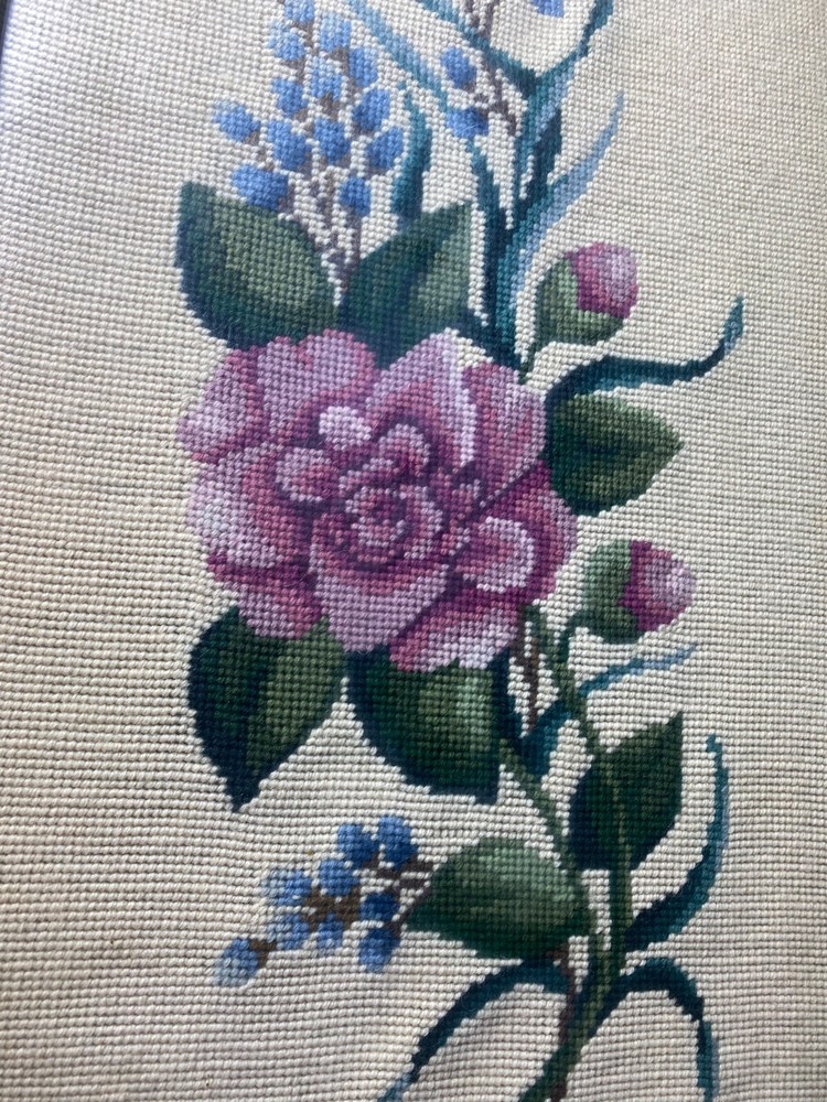 Large E.W Bailey 1966 Needlepoint "A Floral Scene" - Framed