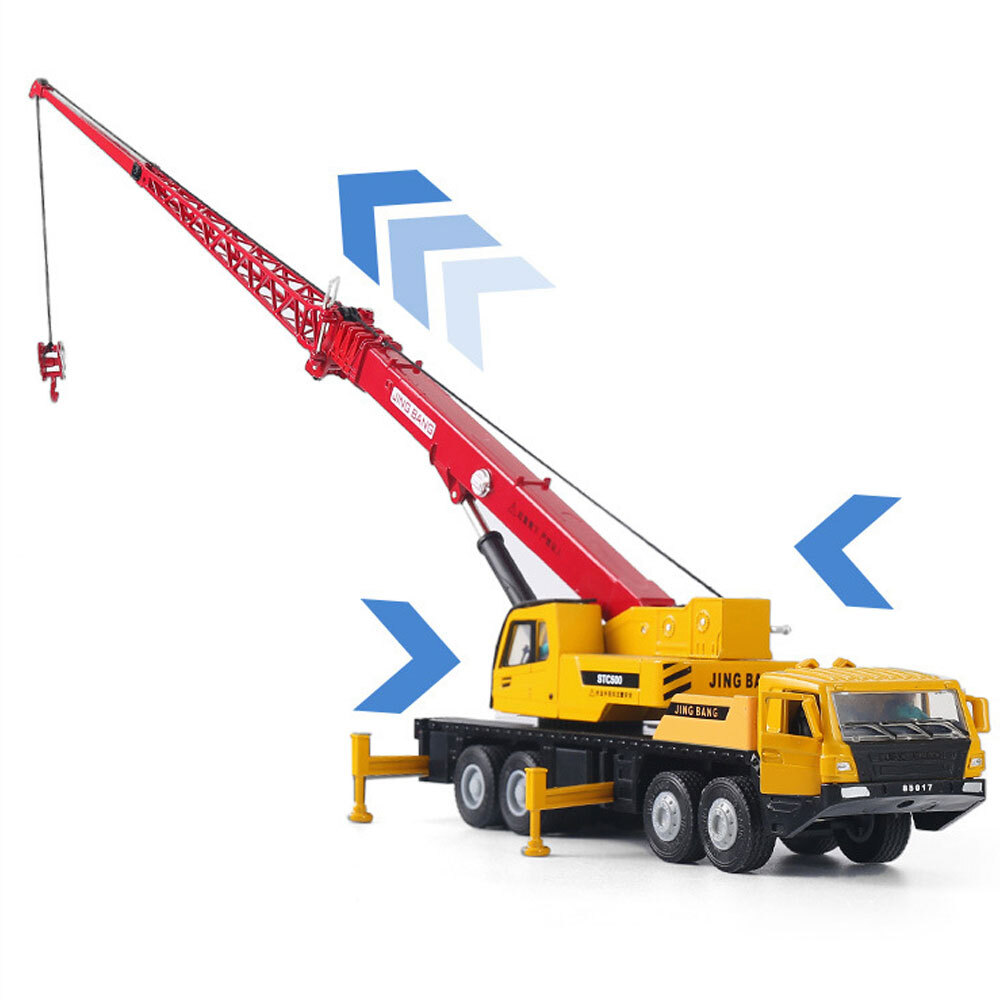 1:50 Mega Crane Truck Toy Diecast Construction Vehicle Kids Toys for Boys Red