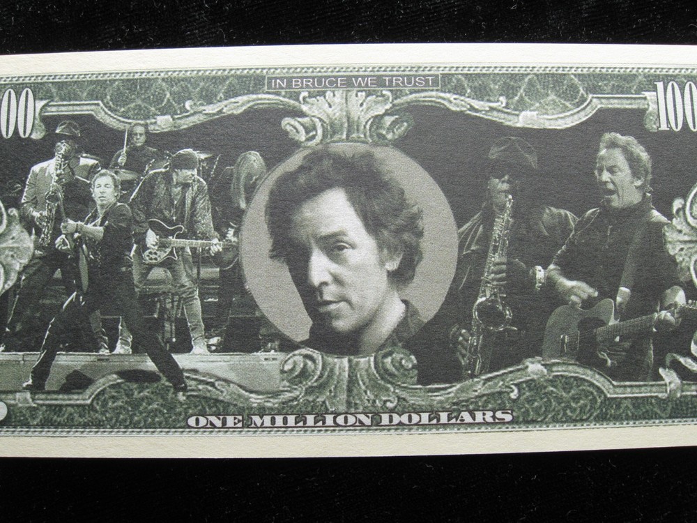 Bruce Springsteen Novelty currency note 6" x 2 1/2" (10)