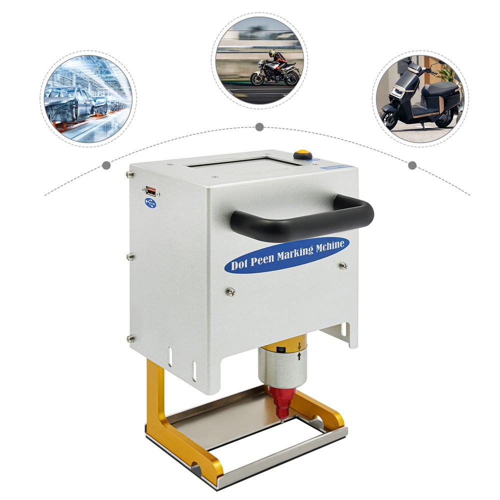 Portable Metal VIN Code Engraving Printer Touch Screen Dot Peen Marking Machine
