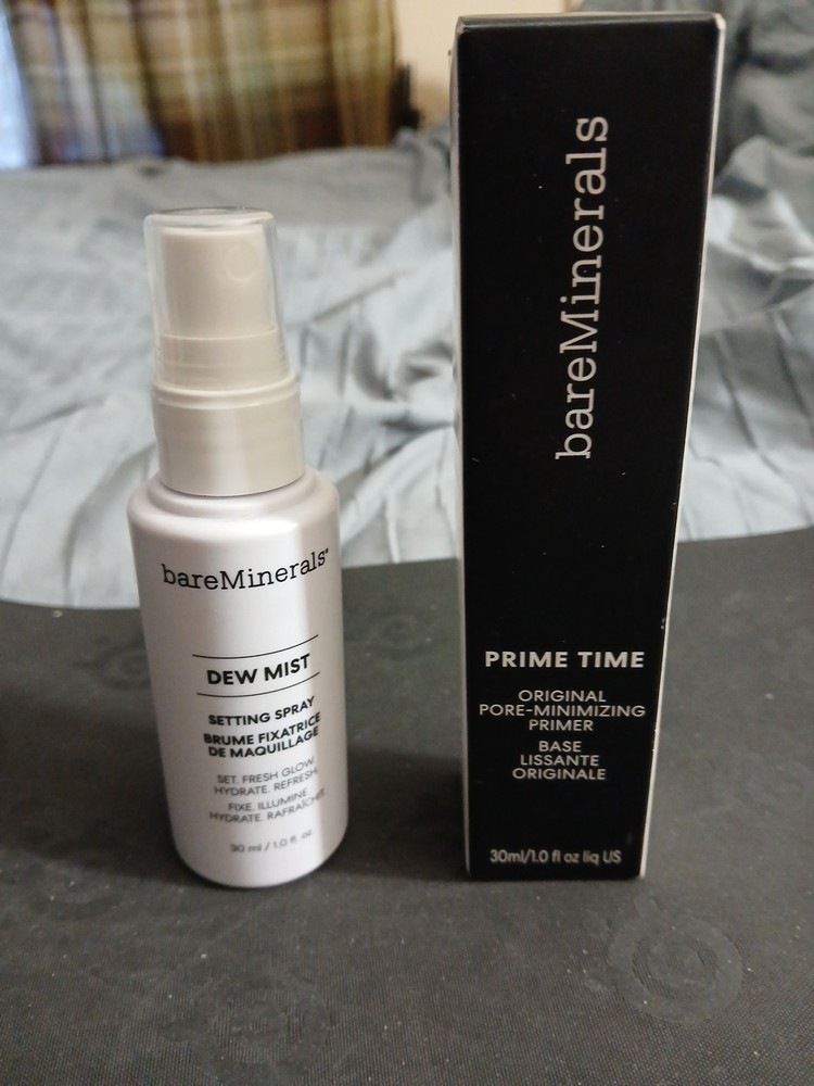 Bareminerals Prime Time Primer And Dewy Mist Setting Spray New