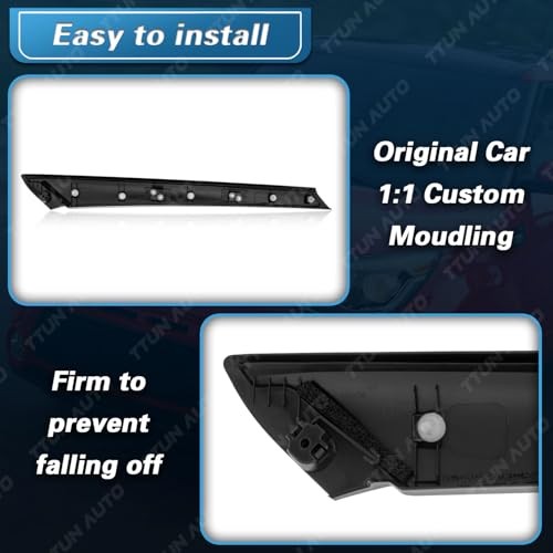Compatible with 2014-2018 Kia Soul Molding Pair Windshield Pillar Right side