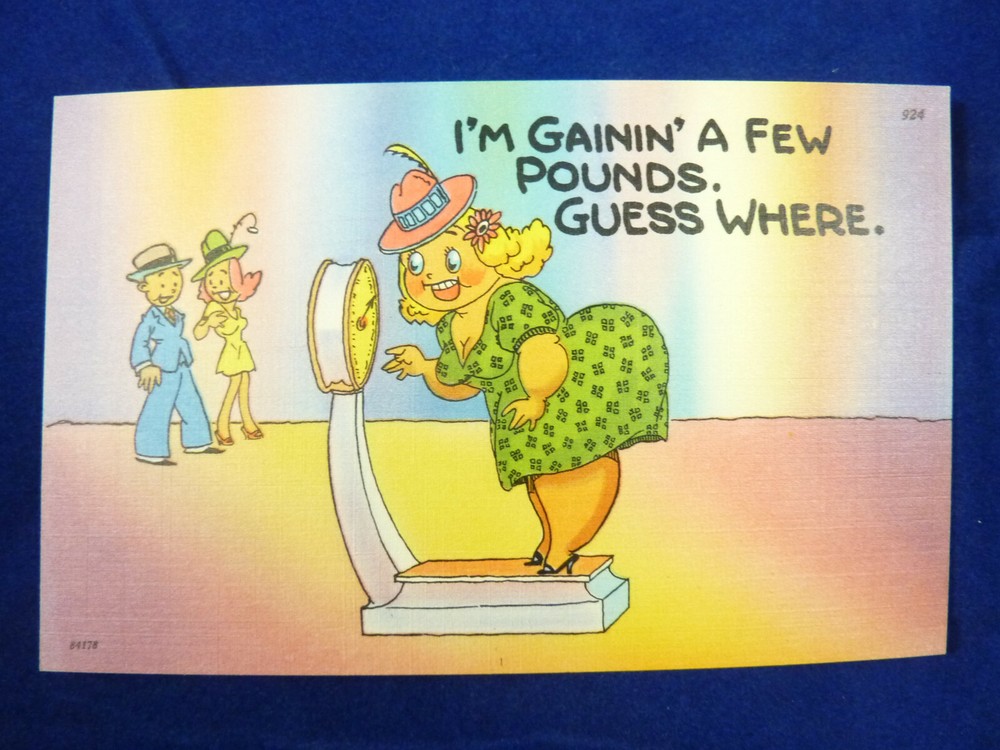 3 Comic Penny Scale Postcards