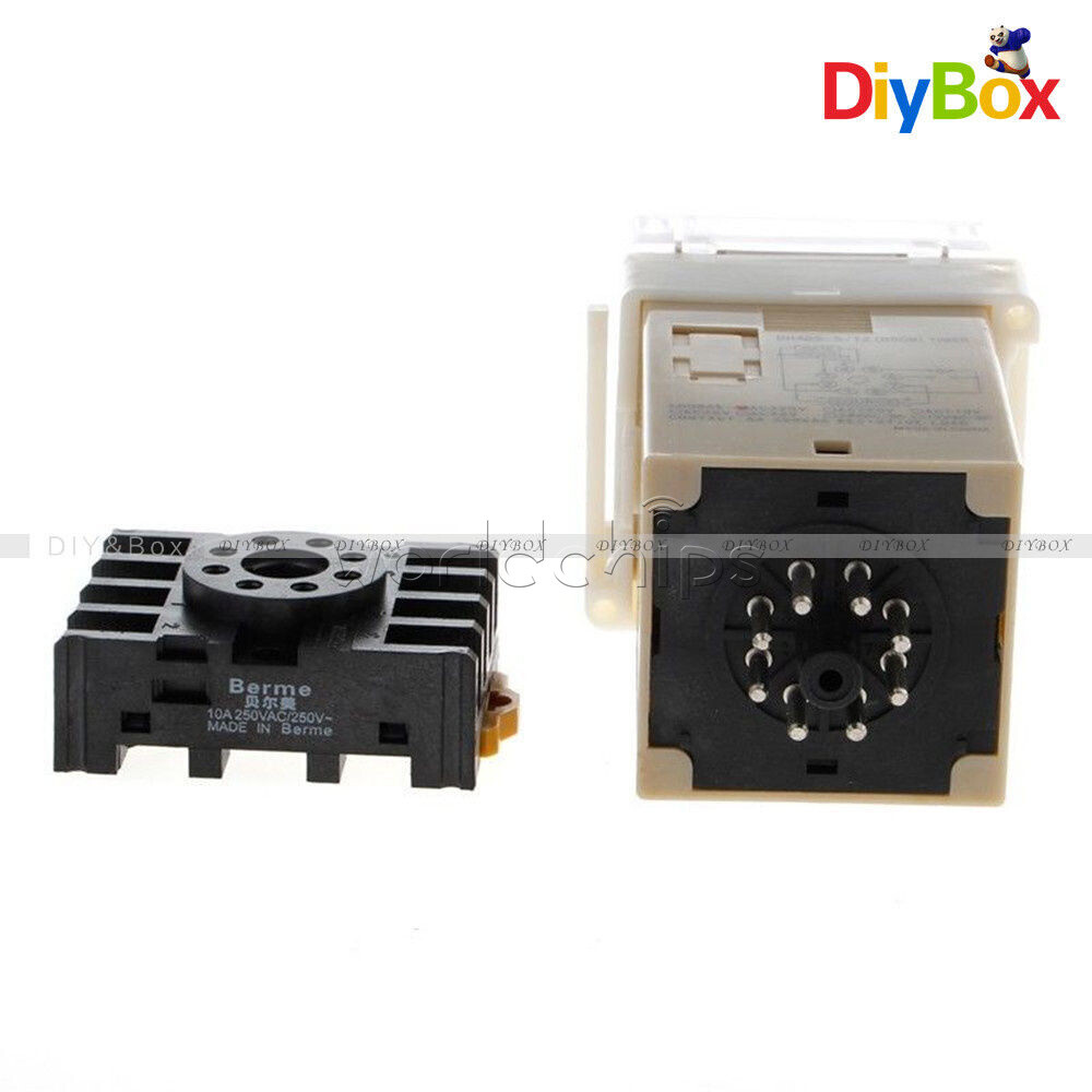DH48S-S Digital AC 220V Programmable Time Delay Relay with Socket Base