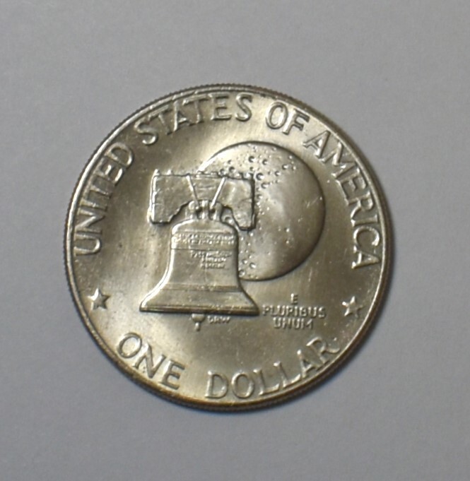 Bicentennial 1776-1975 Filled D Dual Date Eisenhour One Dollar Initials Error