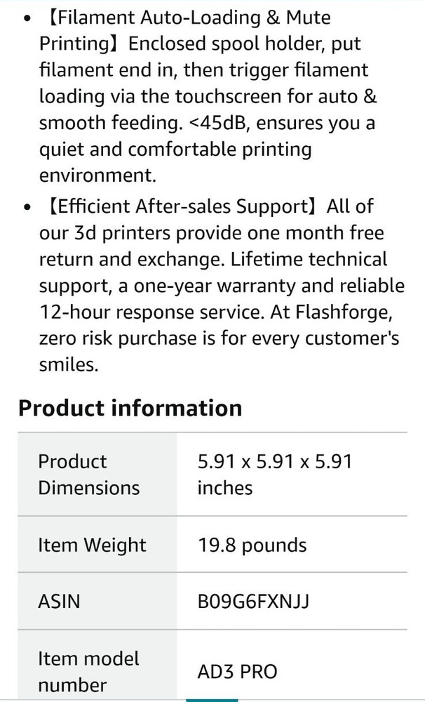 Flashforge Adventurer 3 3D Printer with Removable Nozzle - Black