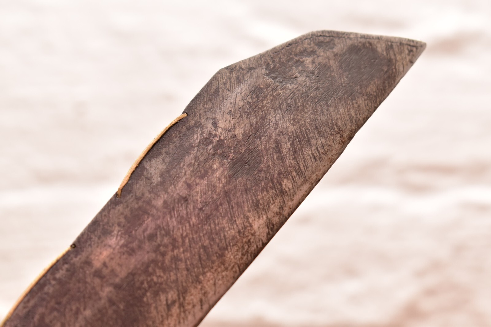 Old South East Asian Mandau Dayak Headhunters Sword Borneo Finely Carved Handle