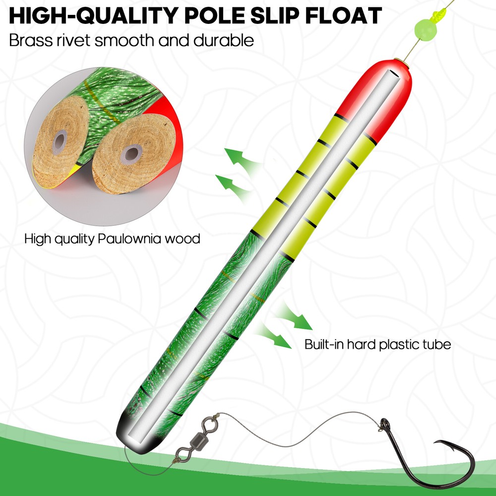 3pcs High Visibility Weighted Catfish Pole Floats Catfish Bobber Zing Float